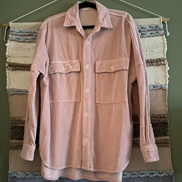 Free People Tops - Free People Cotton Candy Corduroy Buttondown